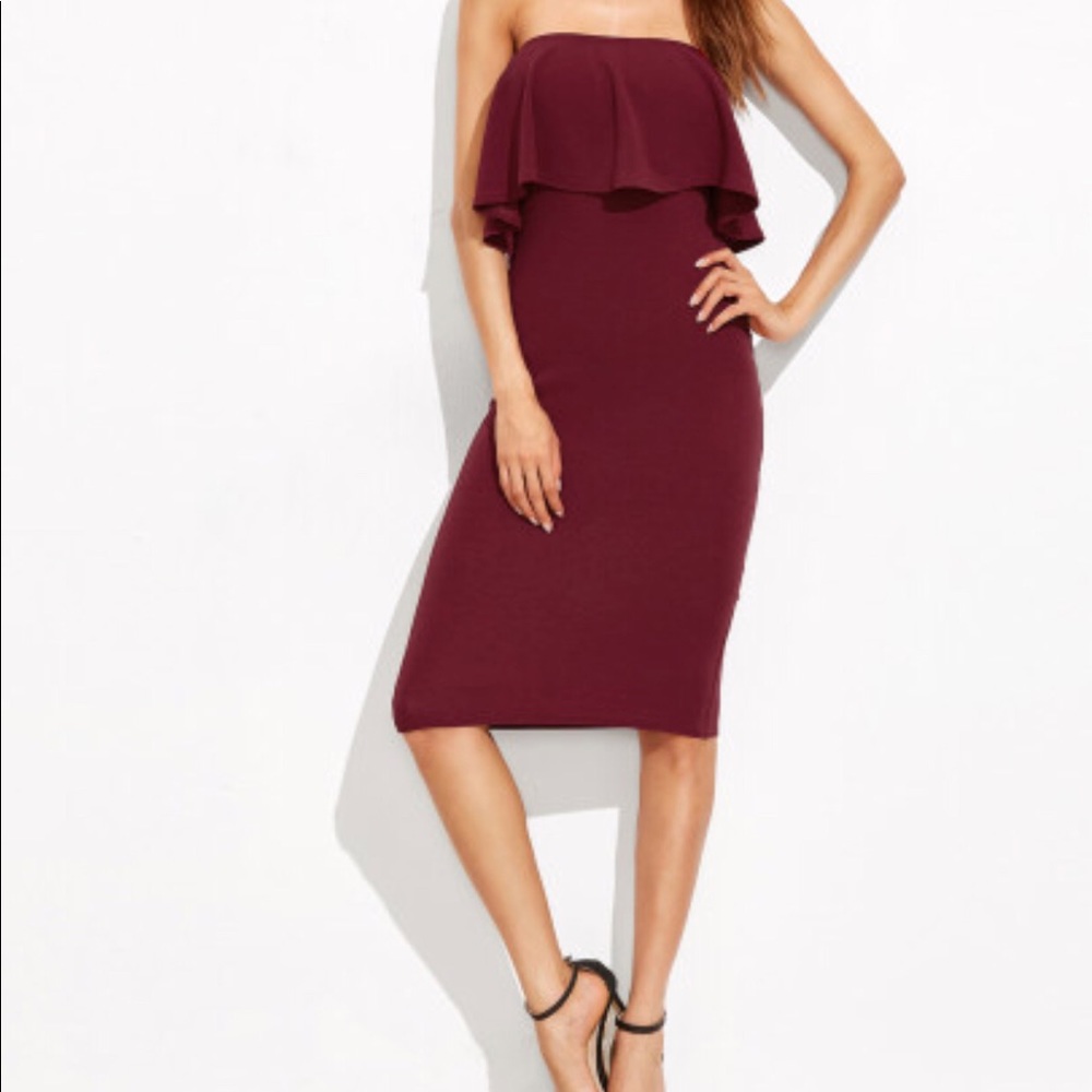 Wine color dress